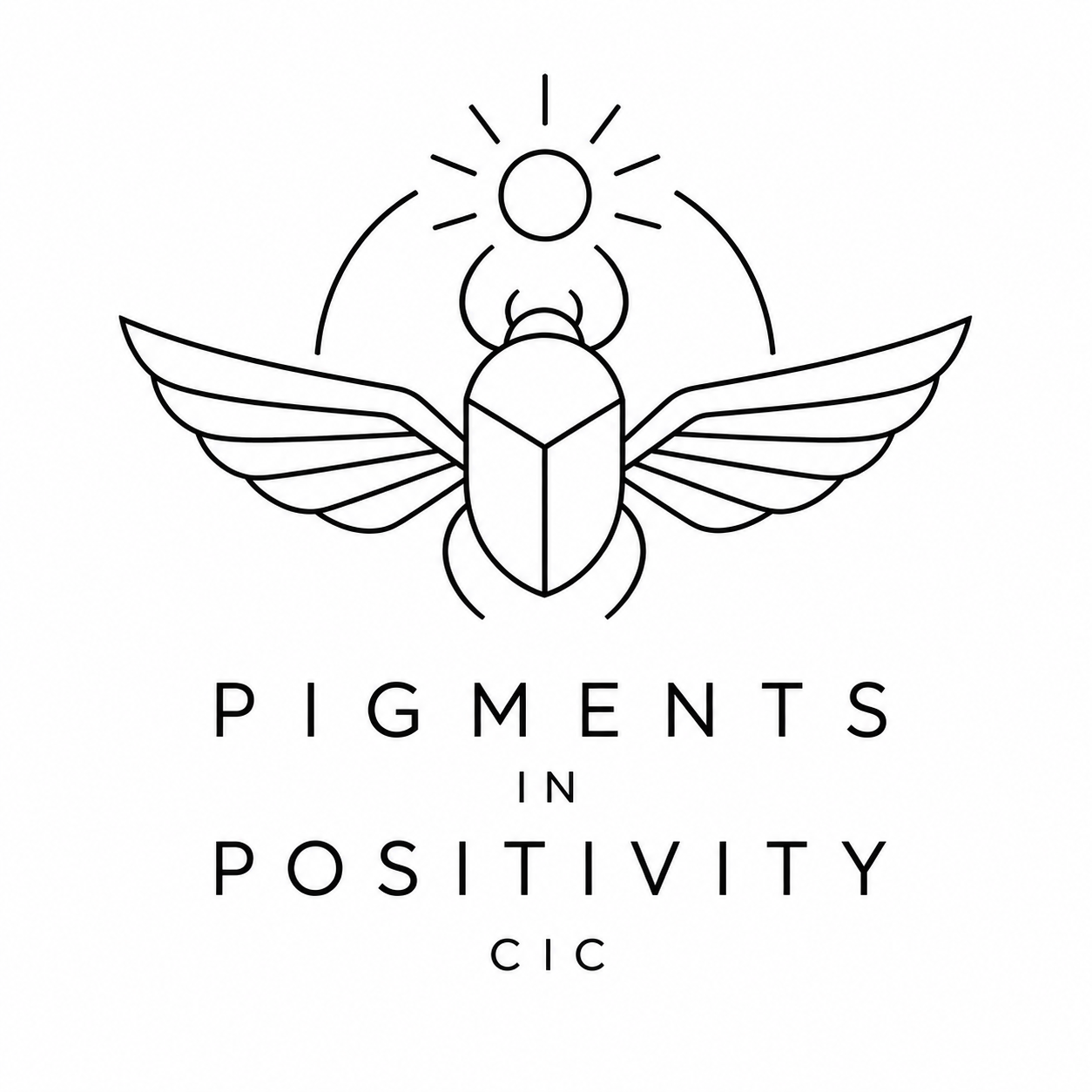 Pigments In Positivity CIC scarab logo